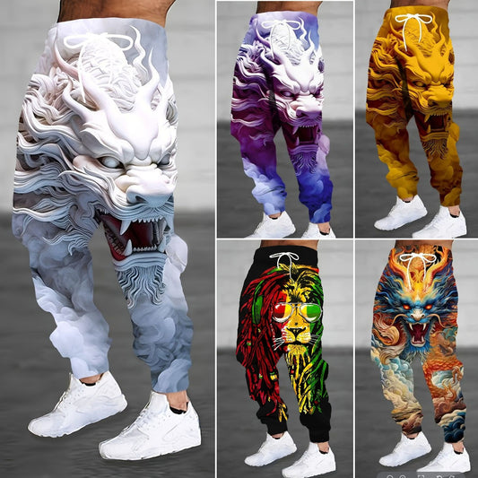 🔥【S-6XL】2025 nowe modne spodnie męskie z nadrukiem cyfrowym 3D