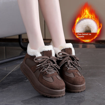 【35-40】Novi ženski zimski škornji z debelim podplatom