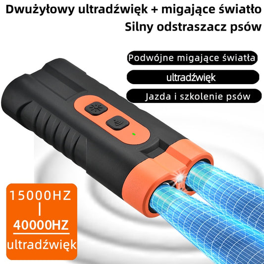 🐕‍🦺🔊【Gorąca wyprzedaż】Mini ultradźwiękowy odstraszacz psa: przenośny, silny – odstrasza koty, węże, zapobiega haukaniu