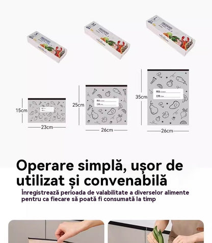 🔥🔥Un total de 30 de pungi antibacteriene din folie de aluminiu, super ușor de utilizat, pentru păstrarea prospețimii.