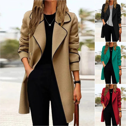 💖🔥【50% popust】[M-4XL] Jesen i zima 2025. nova dvostrana ženska jakna srednje dužine od kašmira