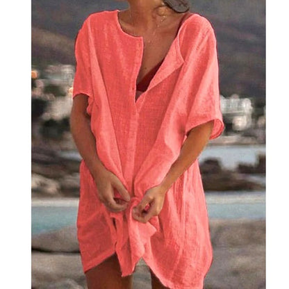 【S-5XL】Nuevas camisas casuales de color largo para damas
