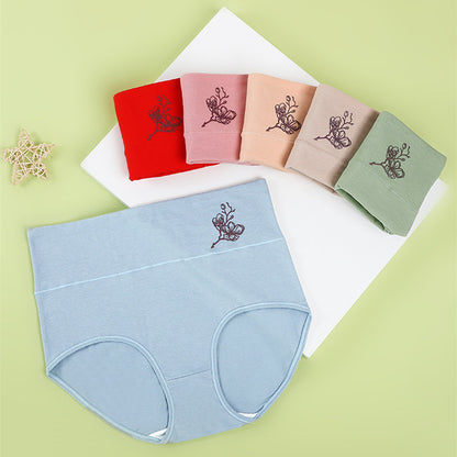 💖【Set de 6 piese】Bumbac pur de înaltă talie mare de bumbac plus dimensiunea de ridicare a șoldului chiloți de ridicare[40-100KG]