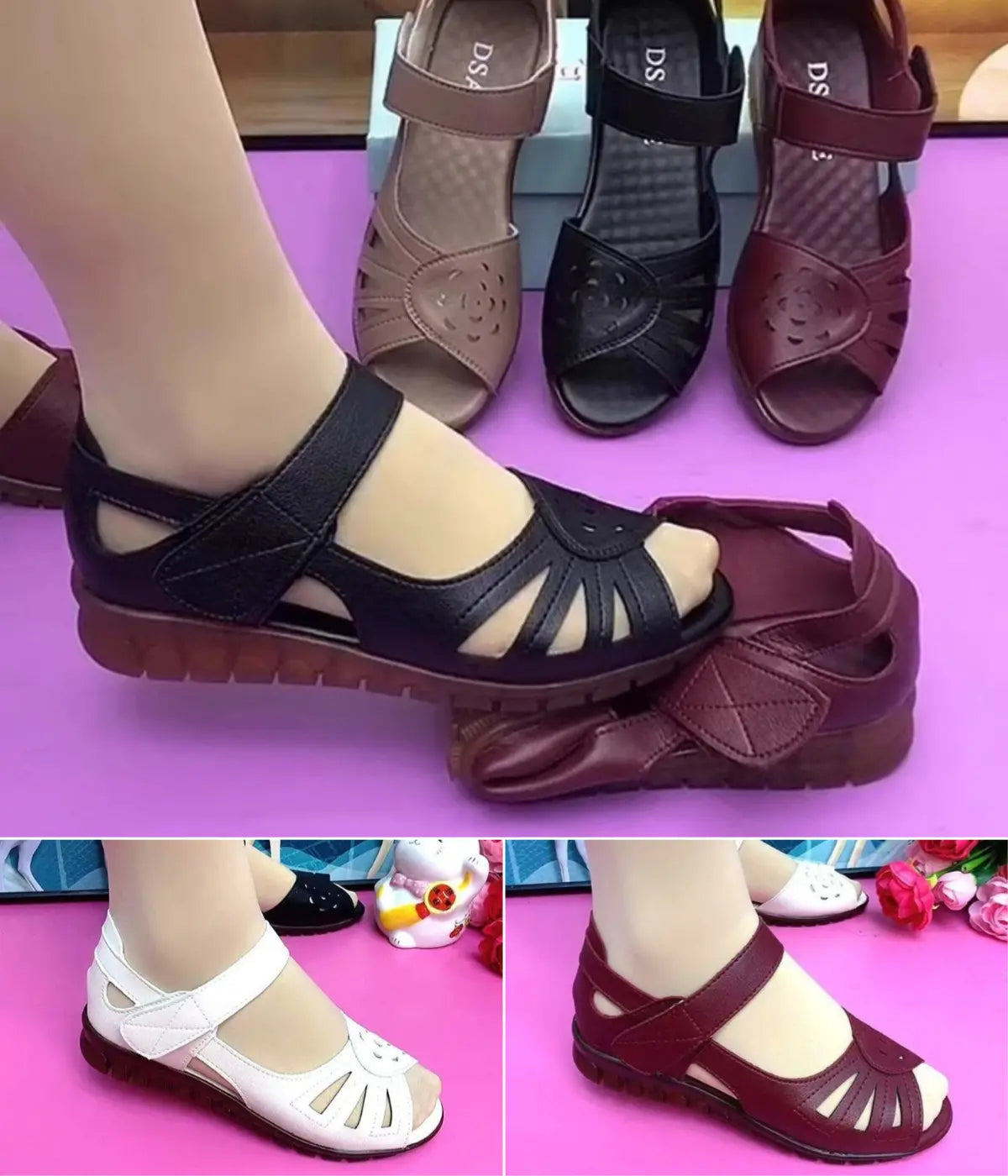 🔥【35-41】Stil nou pentru vară, sandale confortabile de damă din piele naturală cu talpă moale