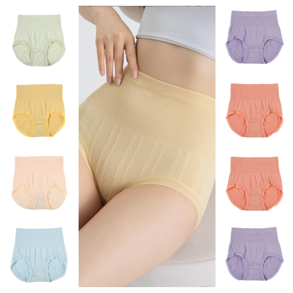 🔥🥰【Kup 4, a otrzymasz 4 gratis】 (8 sztuk) – 50% zniżki – Antybakteryjne majtki wyszczuplające brzuch z wysokim stanem-3897576