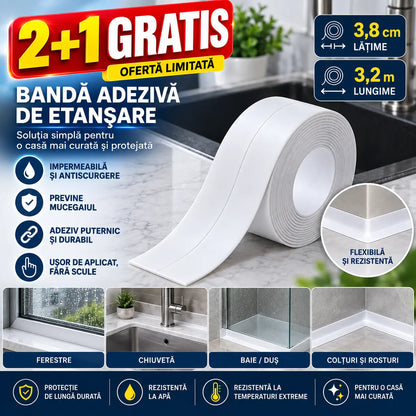 ✨【2+1 GRATUIT】Bandă impermeabilă pentru rosturi, protecție simplă împotriva umezelii pentru o casă mai curată și îngrijită