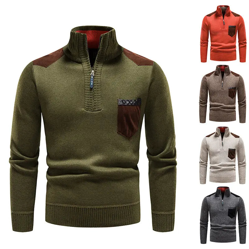 ❤️‍🔥 Pulover bărbătesc cu fermoar, stil casual, pentru toamnă și iarnă (M–3XL)