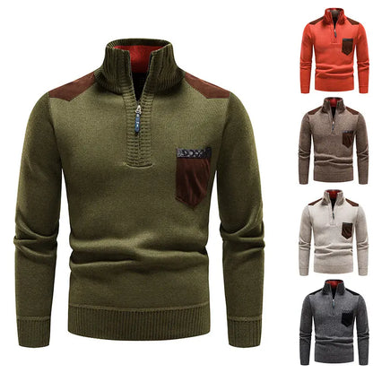 ❤️‍🔥 Pulover bărbătesc cu fermoar, stil casual, pentru toamnă și iarnă (M–3XL)