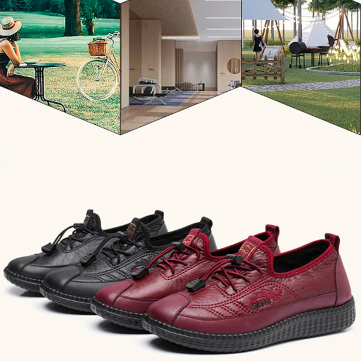 【35-41】Zapatos cálidos de felpa de cuero suave de alta calidad para mujer, suaves y antideslizantes.