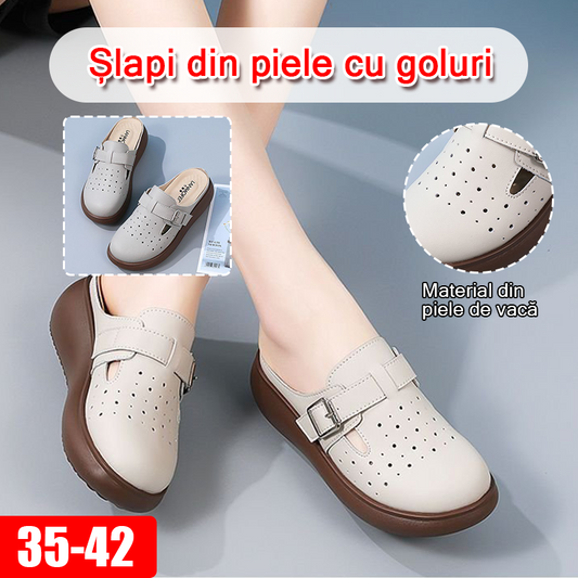 ✨【35-40】Sandalias de cuero para mujer nuevas hechas a mano con suelas gruesas, suelas suaves, no causan fatiga al caminar