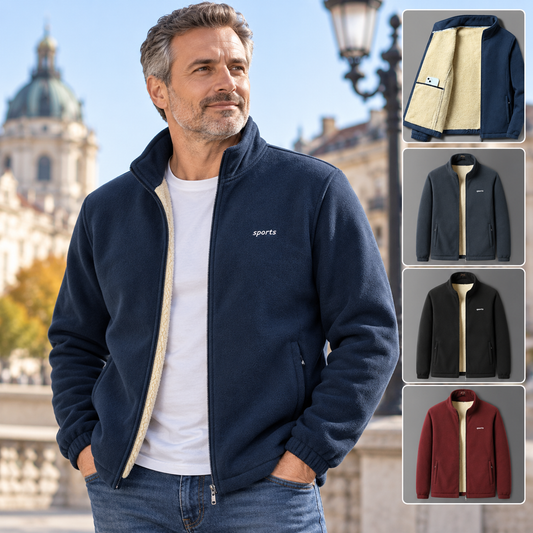 ⛄【M-5XL】 Jachetă nouă de toamnă și iarnă de catifea de miel îngroșată pentru bărbați pentru toamnă și iarnă