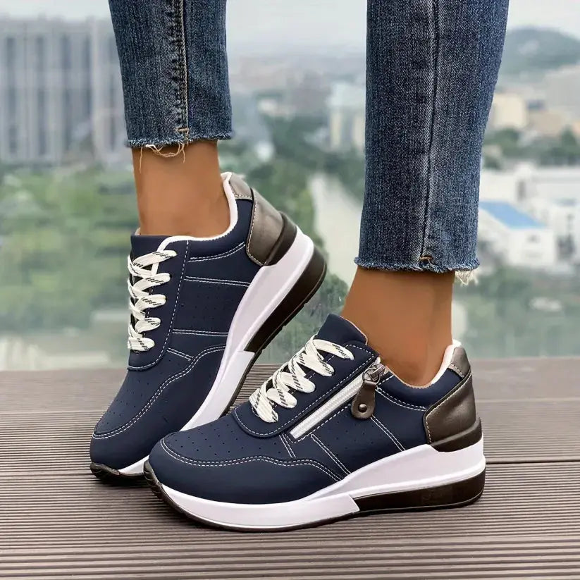 🔥Bestseller 【Reducere de 50%】Pantofi ortopedici moderni și confortabili pentru femei, cu fermoar lateral și talpă groasă