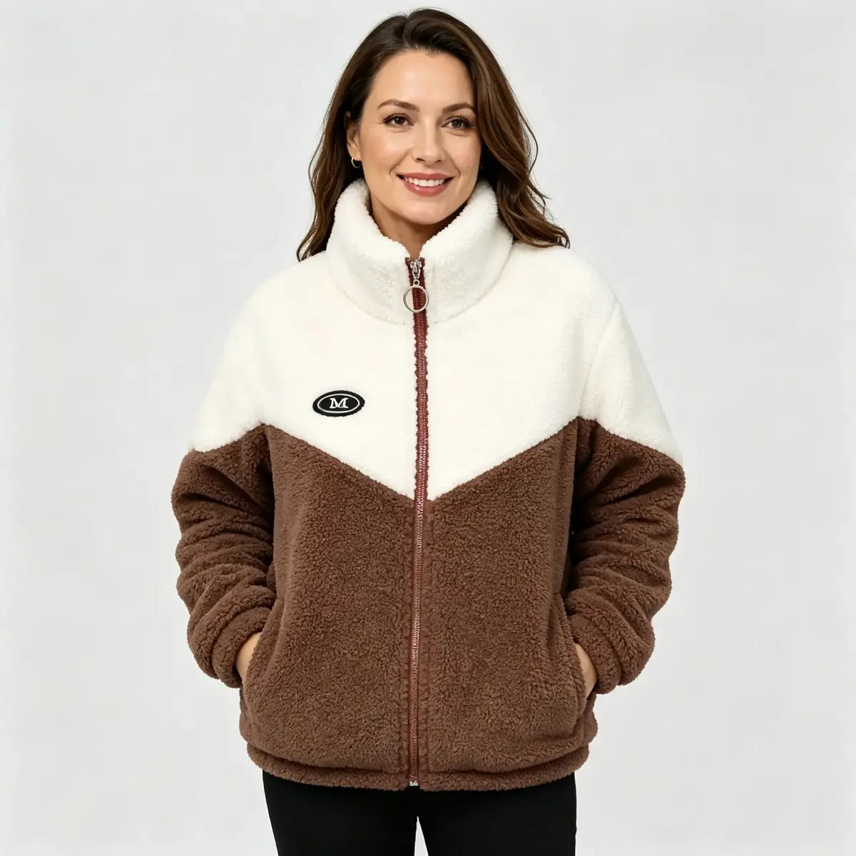 🔥🐏【M-4XL】Jachetă din bumbac cu căptușeală de iarnă, căptușeală groasă din blană de miel, haină călduroasă