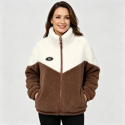 🔥🐏【M-4XL】Jachetă din bumbac cu căptușeală de iarnă, căptușeală groasă din blană de miel, haină călduroasă