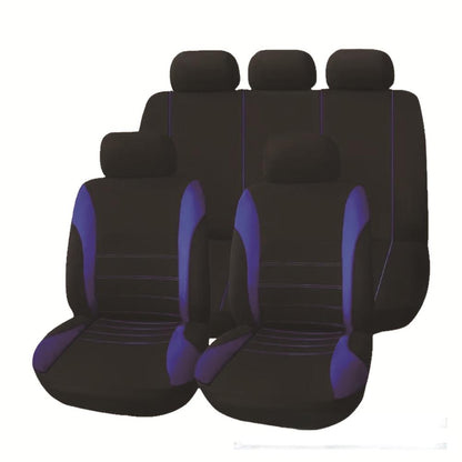 🚗🚗【50% zniżki】🔥Bestsellerowe uniwersalne pokrowce samochodowe z tkaniny z linią w talii, komplet na 5 miejsc【2 przednie siedzenia + 1 tylne siedzenie + 1 oparcie + 5 pokrowców na zagłówki】