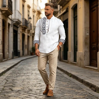 💥💥【S-3XL】 Cămașă de vară pentru bărbați cu mânecă scurtă cu rever