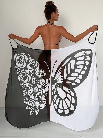 ✨【Nuevo producto con descuento】🦋🦋Nuevo kimono de gasa para mujer con estampado de mariposas ideal para playa 2026