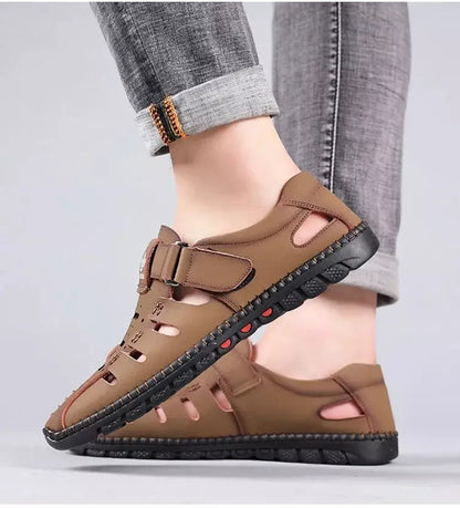 👞 Sandale bărbătești din piele naturală – respirabile, confortabile și antiderapante pentru mersul zilnic