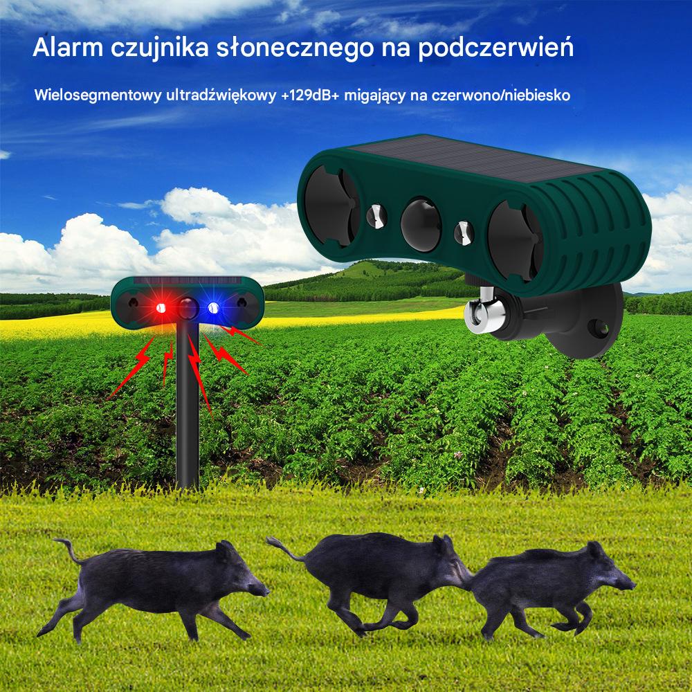 🔥🚨Alarm zewnętrzny zasilany energią słoneczną z czujnikiem ruchu do odstraszania zwierząt-3970527