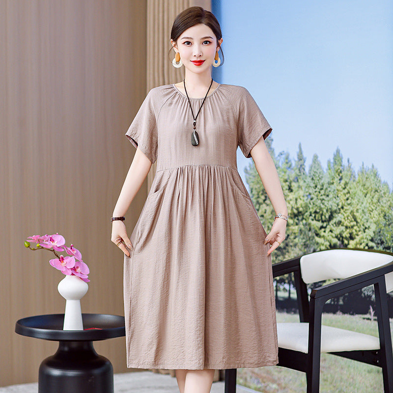 👗【Alta calidad】【XL-5XL】Vestido midi mujer elegante y ligero con corte favorecedor ideal verano