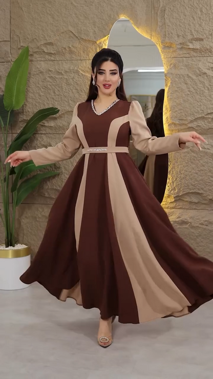 🔥🔥【S-5XL】【40-120kg】🥰 👗Nowa modna sukienka na jesień i zimę 2025 z dużym nadrukiem