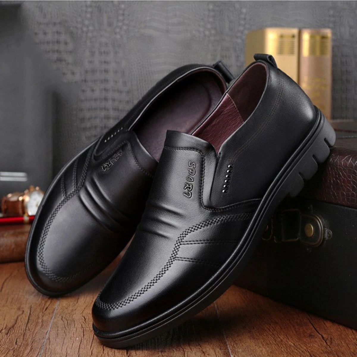 【39-44】Pantofi de afaceri casual pentru bărbați, din piele moale, cu talpă moale, stil nou 2026