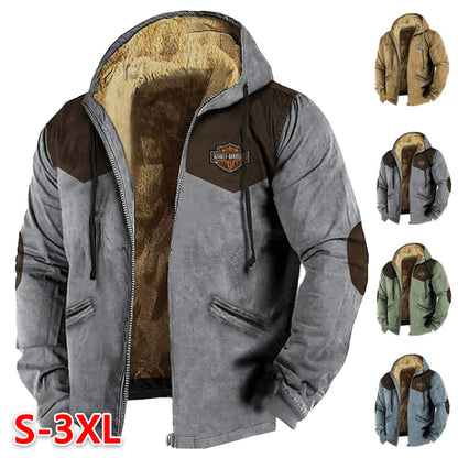 Ograniczona czasowo zniżka 50%【M-5XL】Modna męska kurtka na jesień i zimę, luźna, ocieplona i pluszowa