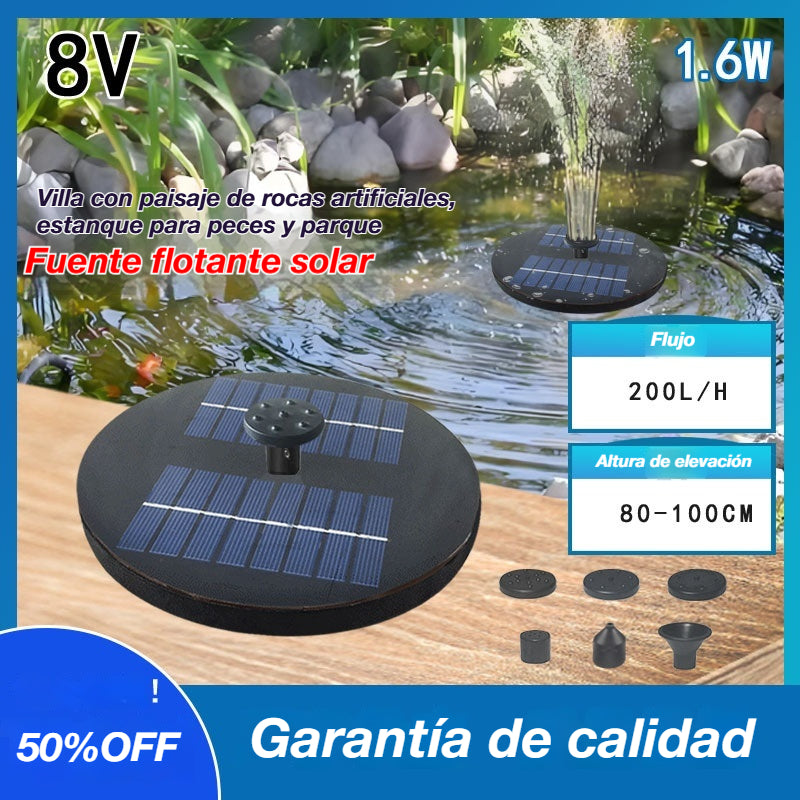 🔥Número 1 en ventas💥Pequeña fuente solar flotante portátil para paisajismo