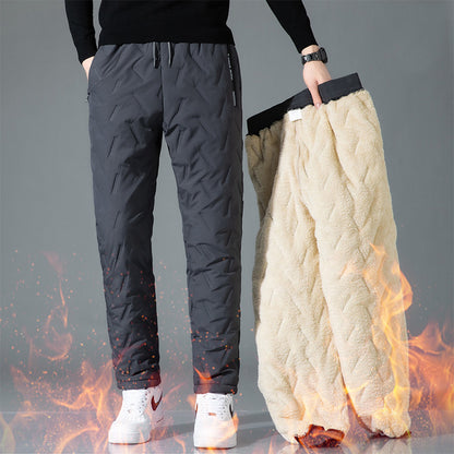 👖🔥Pantalones casuales gruesos y cálidos para hombre de invierno 2026 hechos de lana de cordero