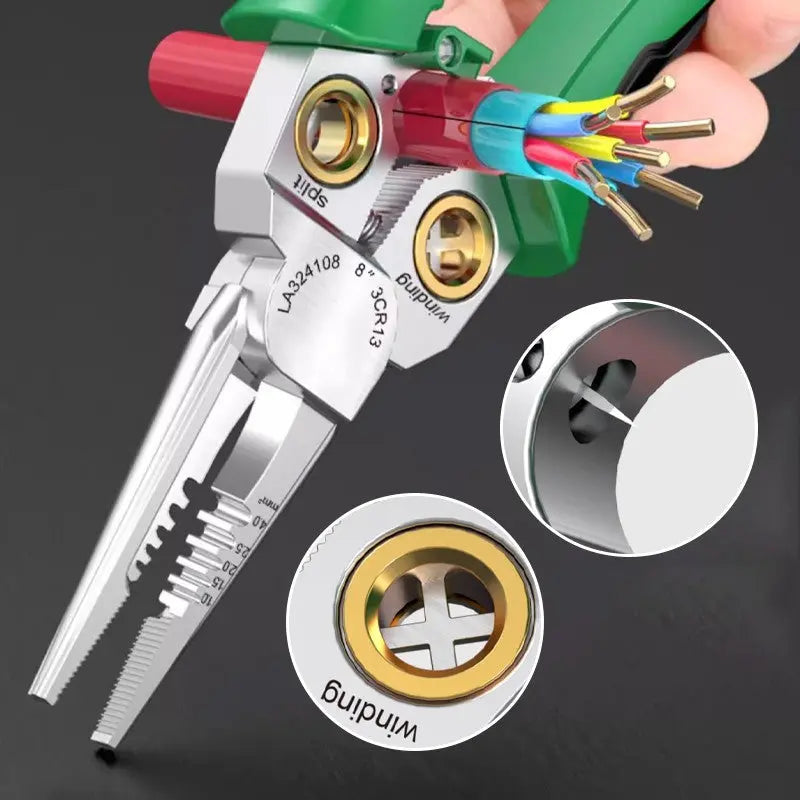 🔥Clește multifuncțional 7 în 1 din inox pentru lucrări electrice precise și rapide