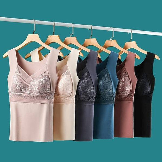 🔥【3 buc】❤️【40-100kg】Lenjerie de corp din dantelă din catifea de gâscă de toamnă și iarnă, spate frumos, adunarea sânilor accesorii, prevenirea căderii sânilor