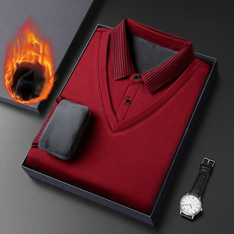 👔[M-4XL] Camisa cálida y engrosada con forro polar para hombre