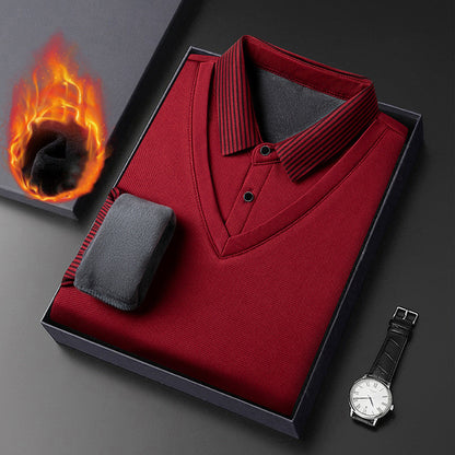 👔[M-4XL] Camisa cálida y engrosada con forro polar para hombre
