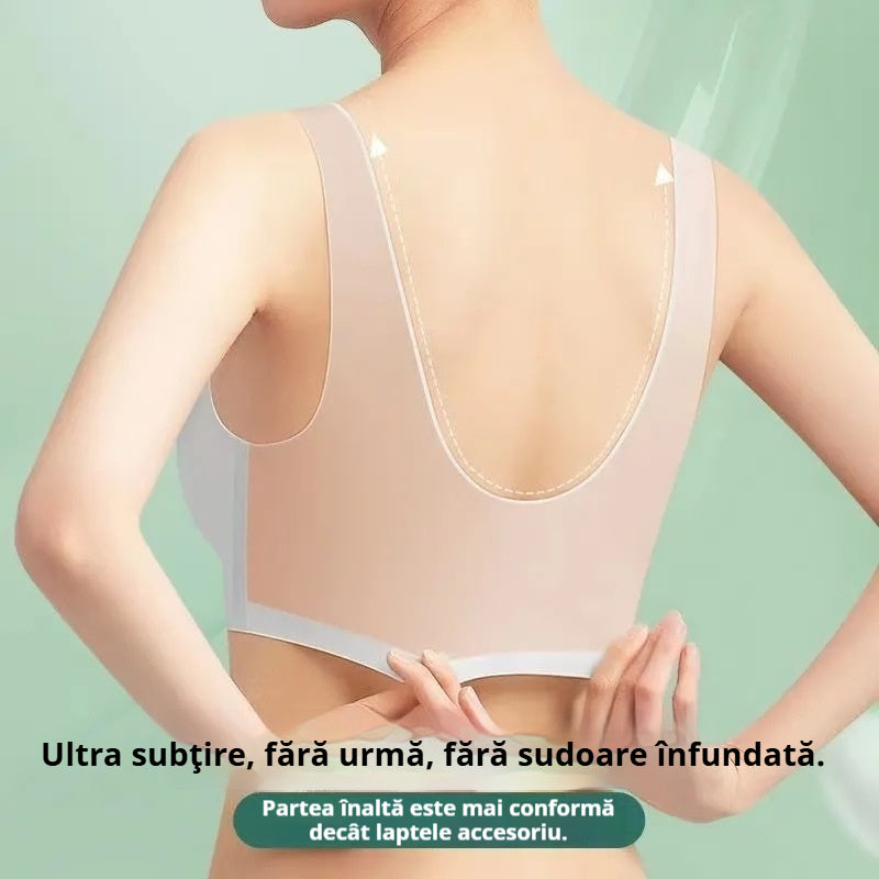 ❤️【3 bucăți】❤️【M-5XL】Sutien ultra-subțire din mătase de gheață fără cusături【Pachete cu reducere】