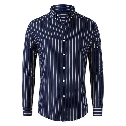 🔥👕【M-5XL】 Cămașă business în dungi pentru bărbați cu mânecă lungă 2026