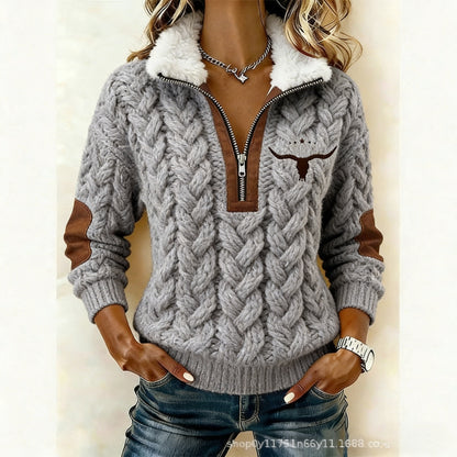 🔥Surpriză pe timp limitat: reducere de 50%! 🔥 Hanorac cu imprimeu și mâneci lungi + cardigan pufos