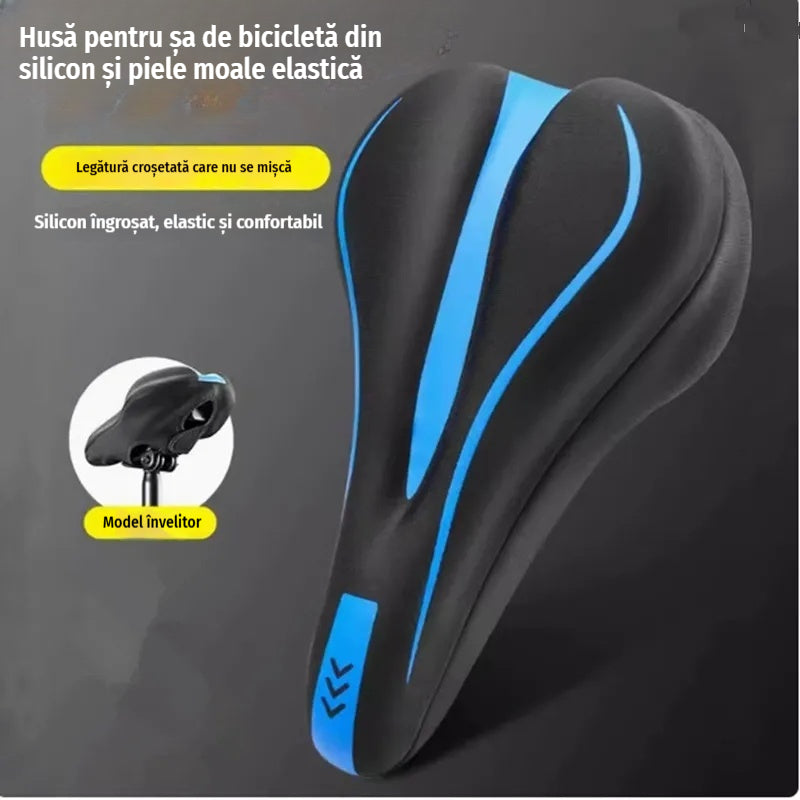 🔥🚲 Husă pentru șa de bicicletă din silicon și piele moale elastică: confort maxim și protecție completă