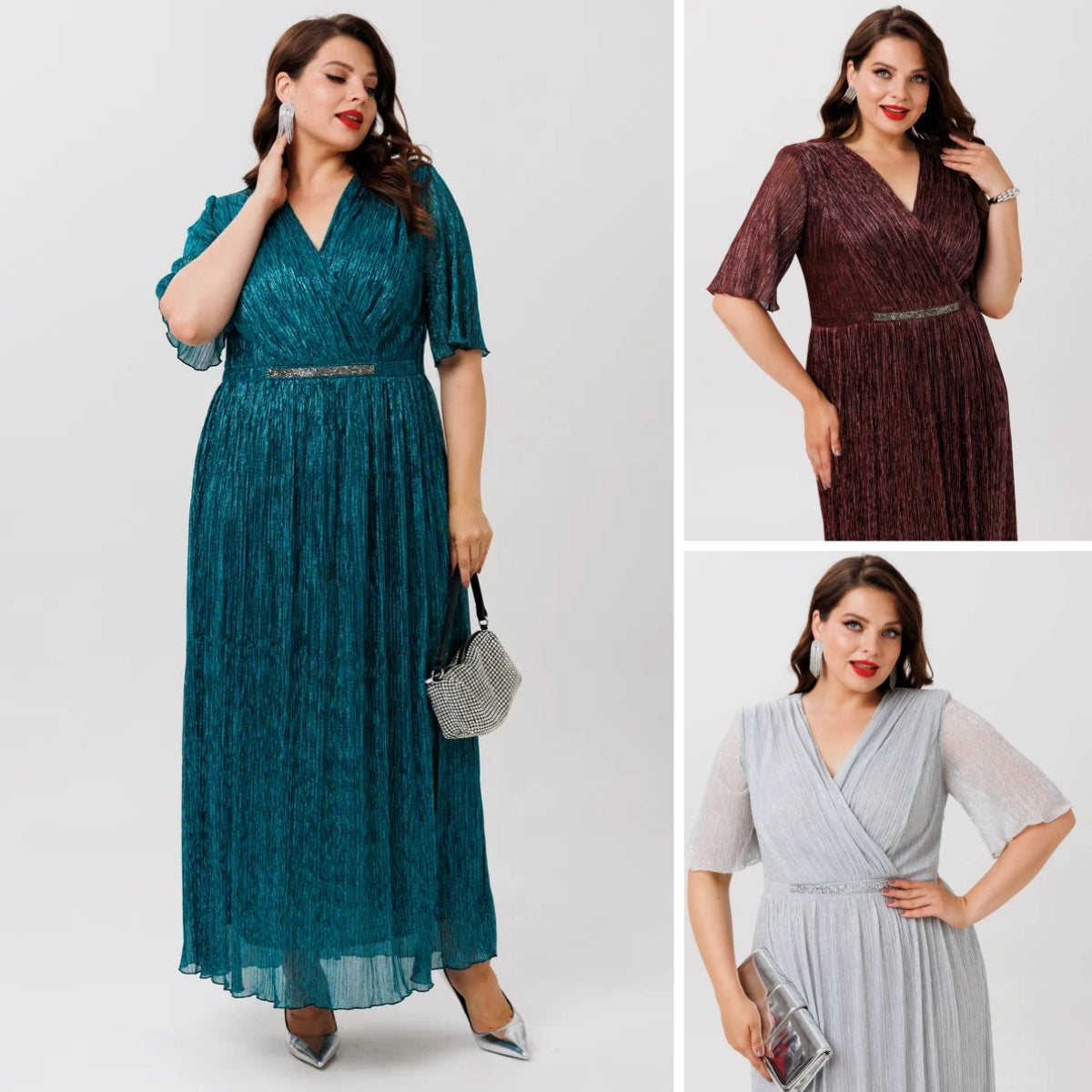 【S-5XL】👗Sukienka z błyszczącym gradientem｜Lekka i zwiewna｜Elegancka i odmładzająca