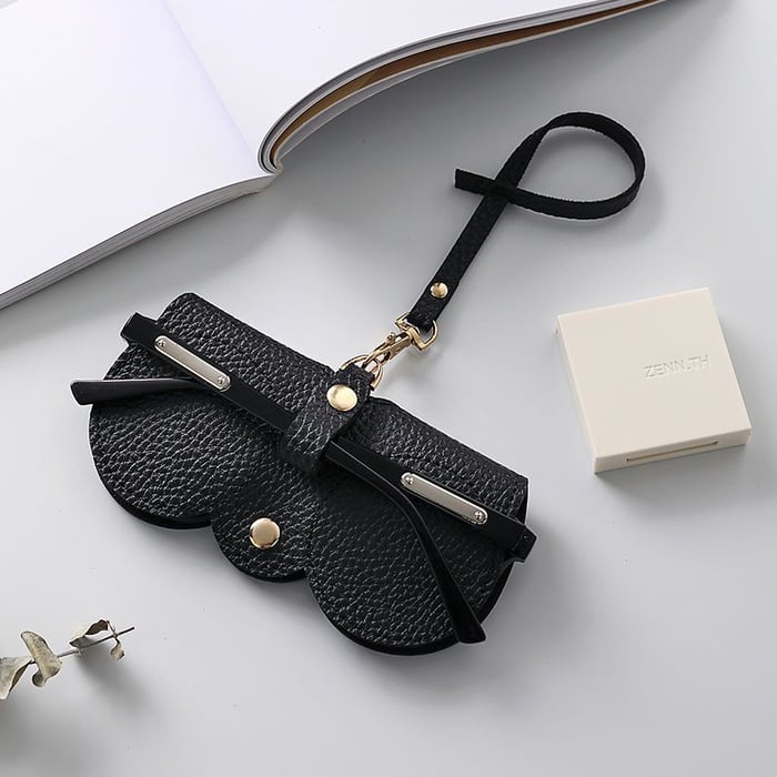 🔥【Compra 2, llévate 1 gratis】Bolsa de gafas de sol de cuero suave