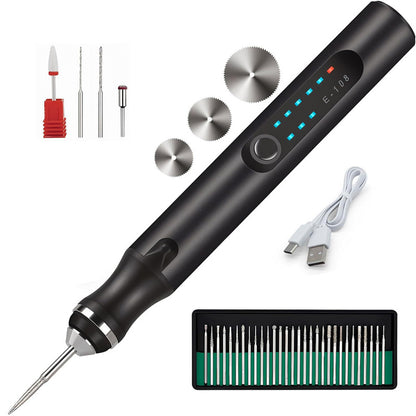 🔥Bestseller🔥 Trwałe i wydajne wielofunkcyjne narzędzie do grawerowania z akumulatorem litowo-jonowym, idealne do zdobienia paznokci i polerowania elektrycznego