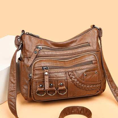 💥【50% de descuento por tiempo limitado】👜Bolso bandolera de cuero suave de gran capacidad 2026