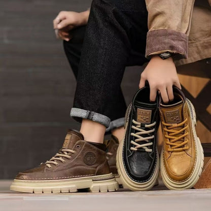 【Časovno omejena posebna ponudba】【39-44】💪 Jesenske in zimske retro visoke moške čevlje, retro britanski slog