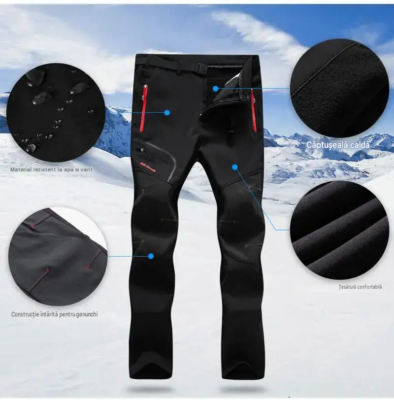 🏃‍♂️【S–5XL】Pantaloni pentru bărbați – Noua colecție toamnă-iarnă pentru activități în aer liber – Călduroși, cu căptușeală din fleece, impermeabili și rezistenți la vânt