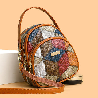 【Cuero PU suave】Nuevo estilo 2026✨ Bolso de hombro pequeño de moda con costuras de cuero suave