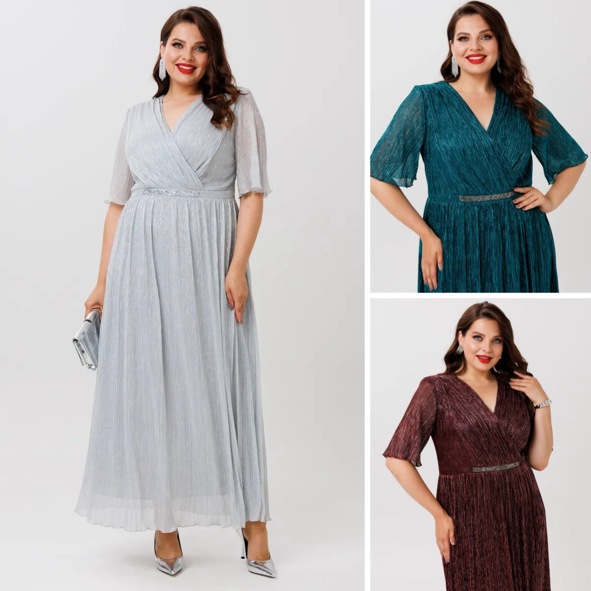 【S-5XL】👗Sukienka z błyszczącym gradientem｜Lekka i zwiewna｜Elegancka i odmładzająca