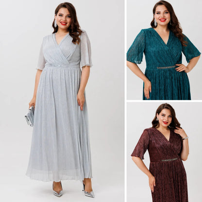 【S-5XL】👗Sukienka z błyszczącym gradientem｜Lekka i zwiewna｜Elegancka i odmładzająca