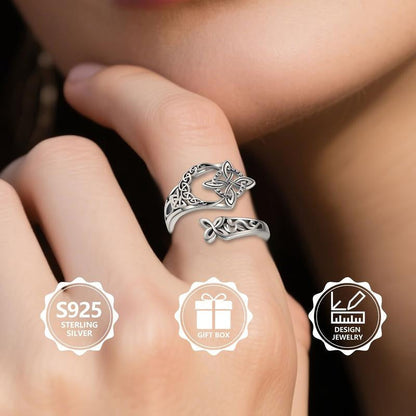 💍【Купете 1, вземете 1 безплатно】Сребърен пръстен S925 с келтски възел✅【Плащане при доставка】