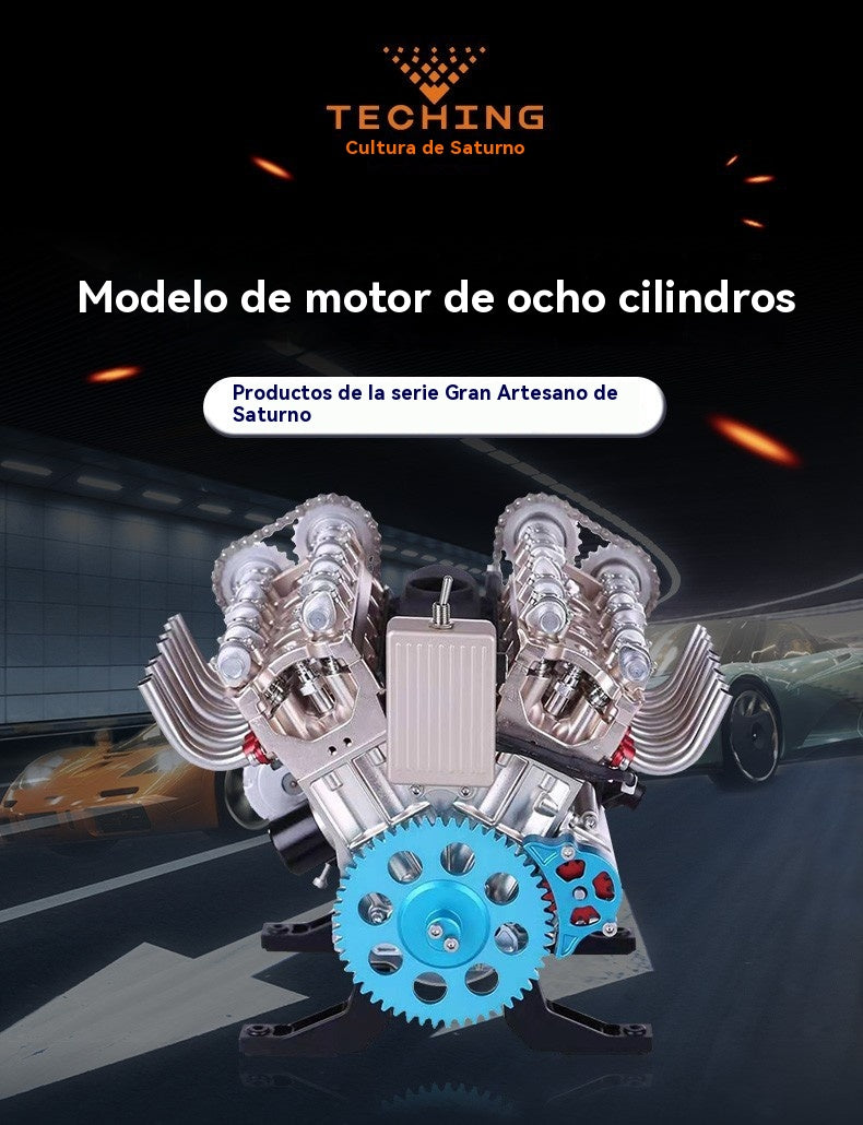 🔥Model silnika V8 z metalu do złożenia