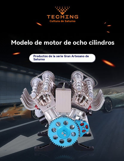🔥Model silnika V8 z metalu do złożenia