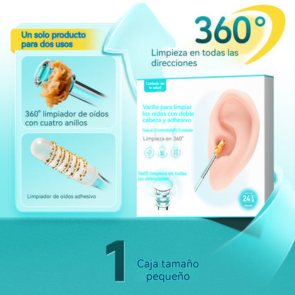 👂✨【Eliminación de cerumen altamente efectiva】Nuevo palito de limpieza de oídos de doble cabeza especialmente diseñado